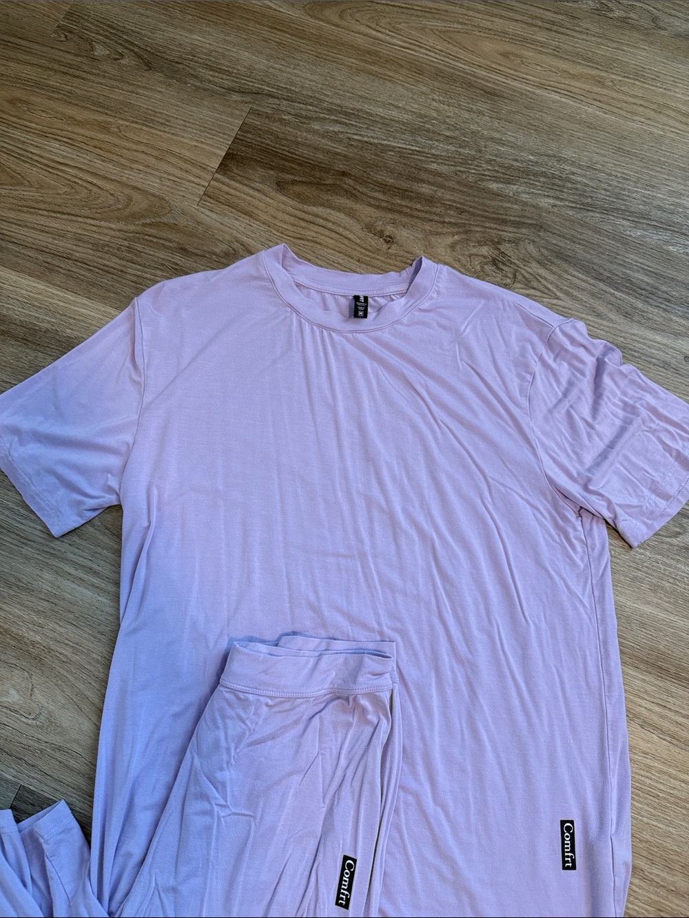 Comfrt Cozy Lavender Lounge Pants & Tee Set - Picture 4 of 8